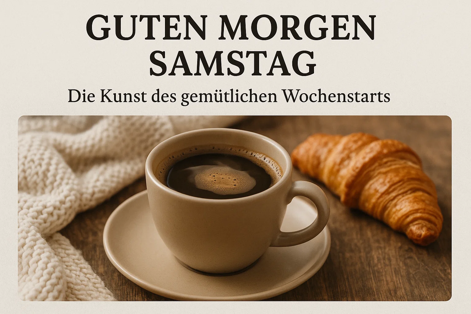 Kaffee Guten Morgen Samstag Bilder: Die Kunst des gemütlichen Wochenstarts