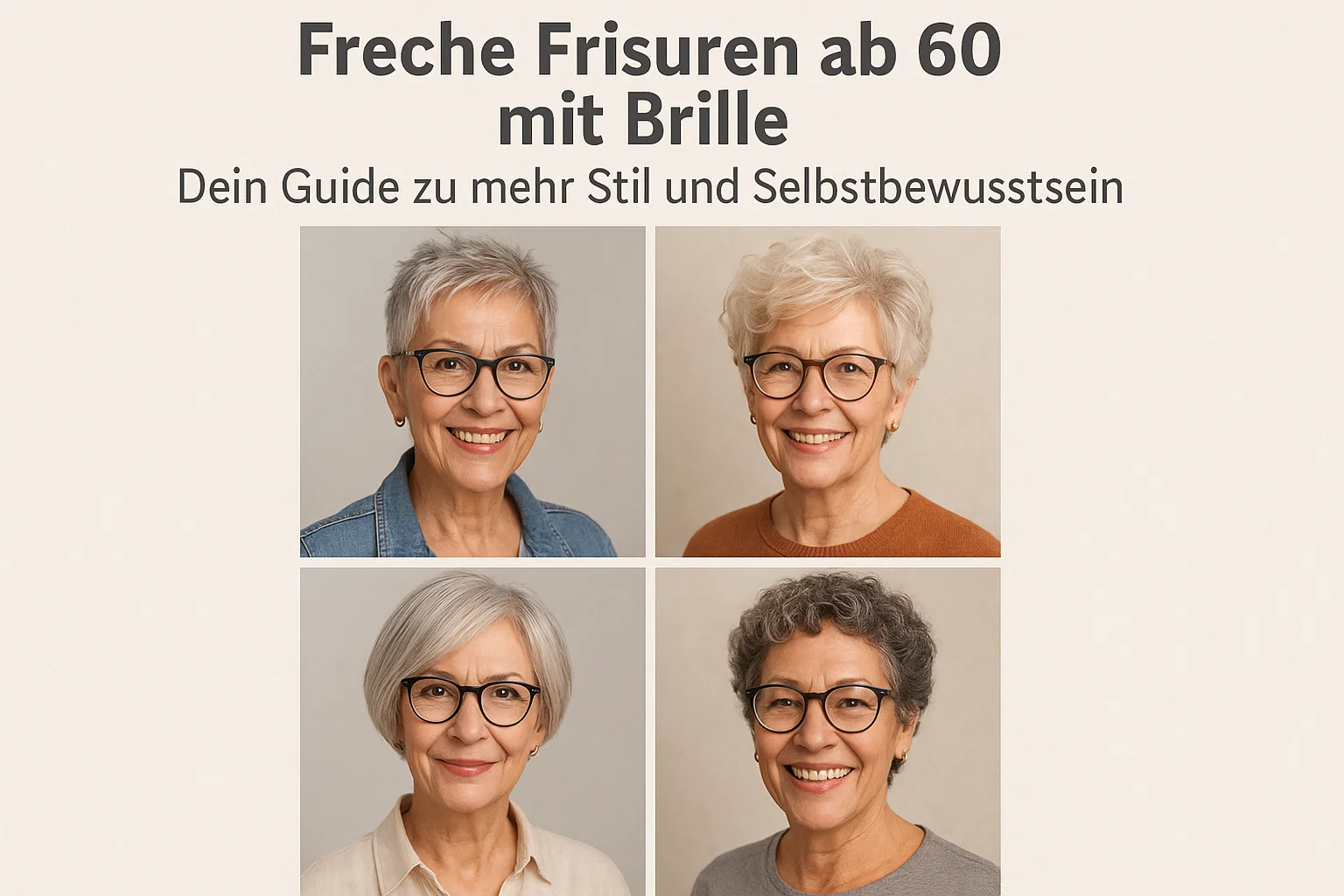 Freche Frisuren ab 60 mit Brille: Dein Guide zu mehr Stil und Selbstbewusstsein