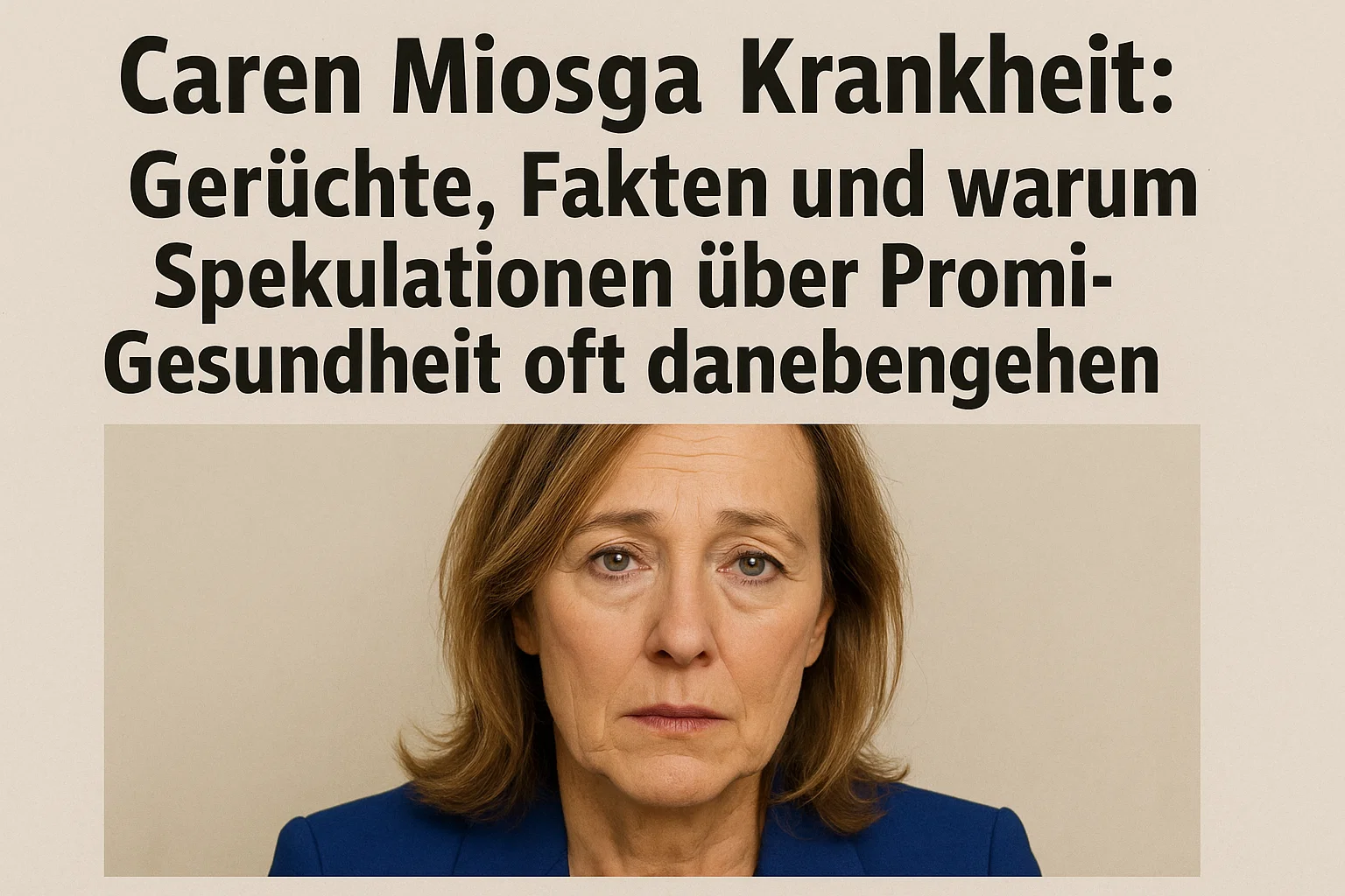 Caren Miosga Krankheit: Gerüchte, Fakten und warum Spekulationen über Promi-Gesundheit oft danebengehen