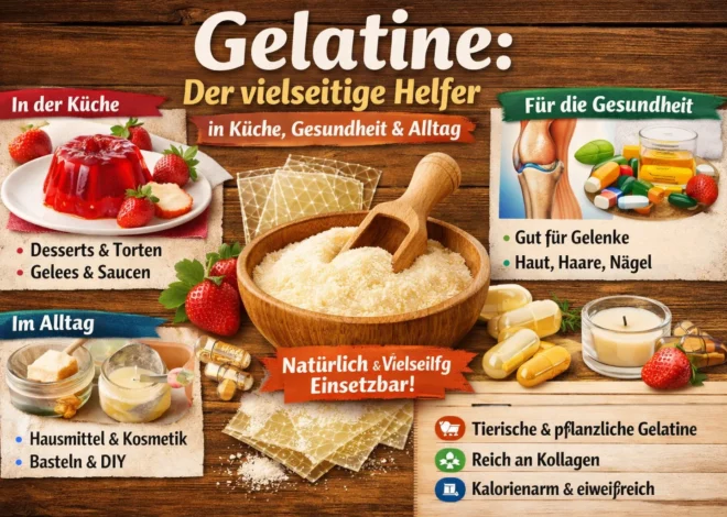 Gelatine: Der vielseitige Helfer in Küche, Gesundheit Alltag
