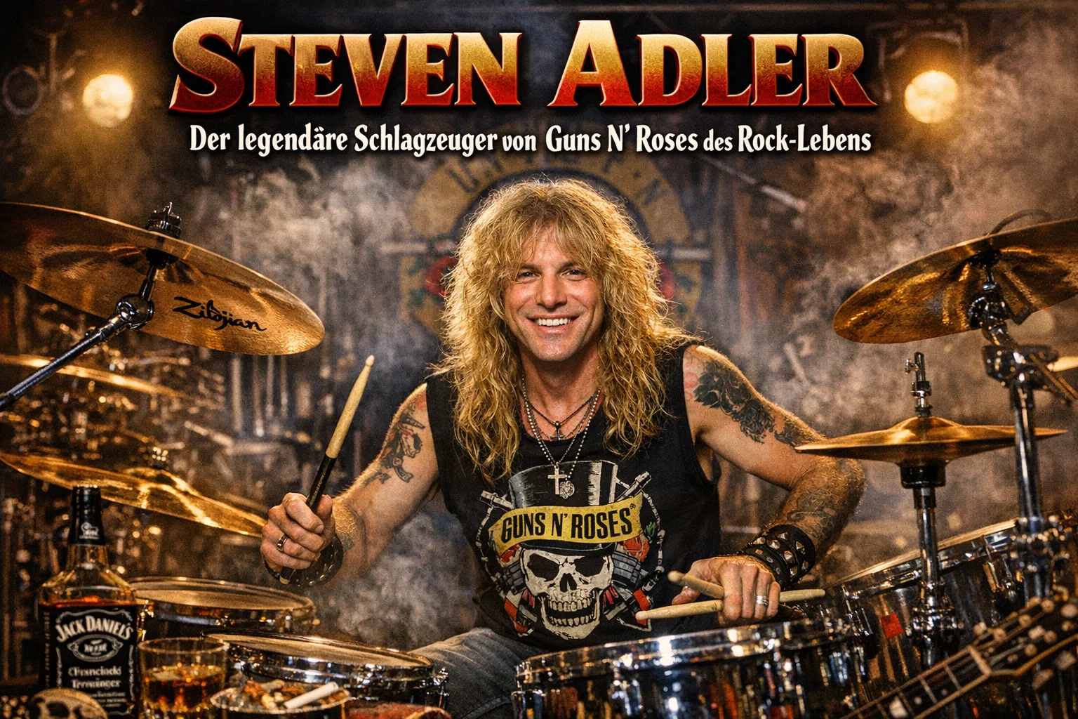 Steven Adler: Der Legendäre Schlagzeuger von Guns N’ Roses des Rock-Lebens