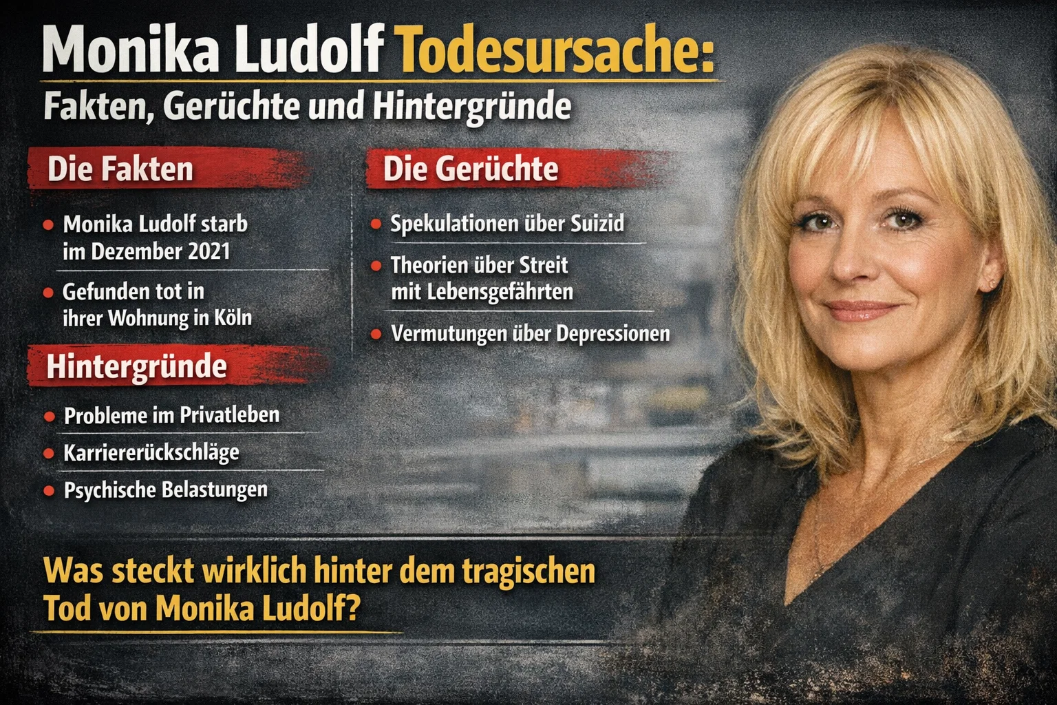 Monika Ludolf Todesursache: Fakten, Gerüchte und Hintergründe