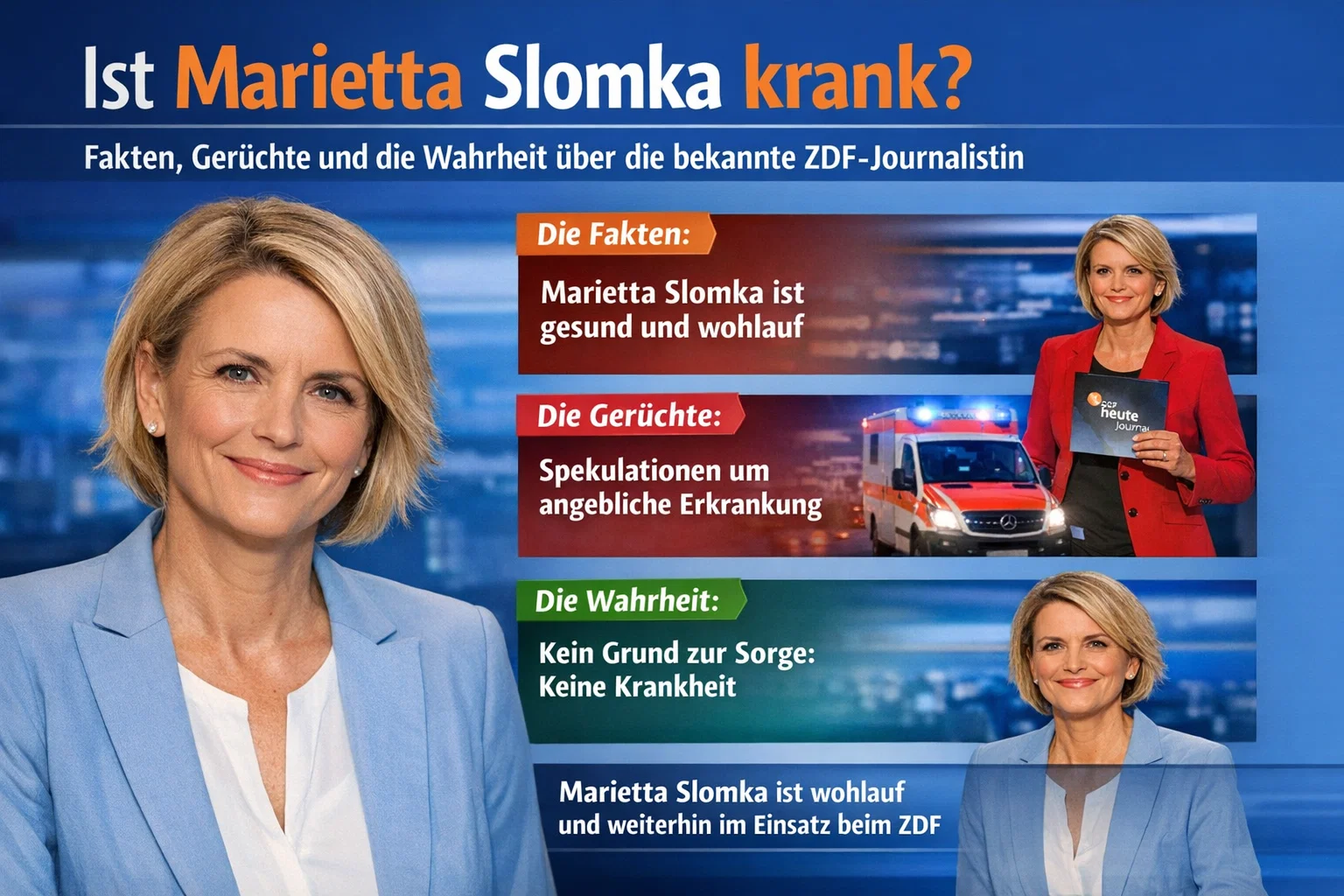 Ist Marietta Slomka krank? Fakten, Gerüchte und die Wahrheit über die bekannte ZDF-Journalistin