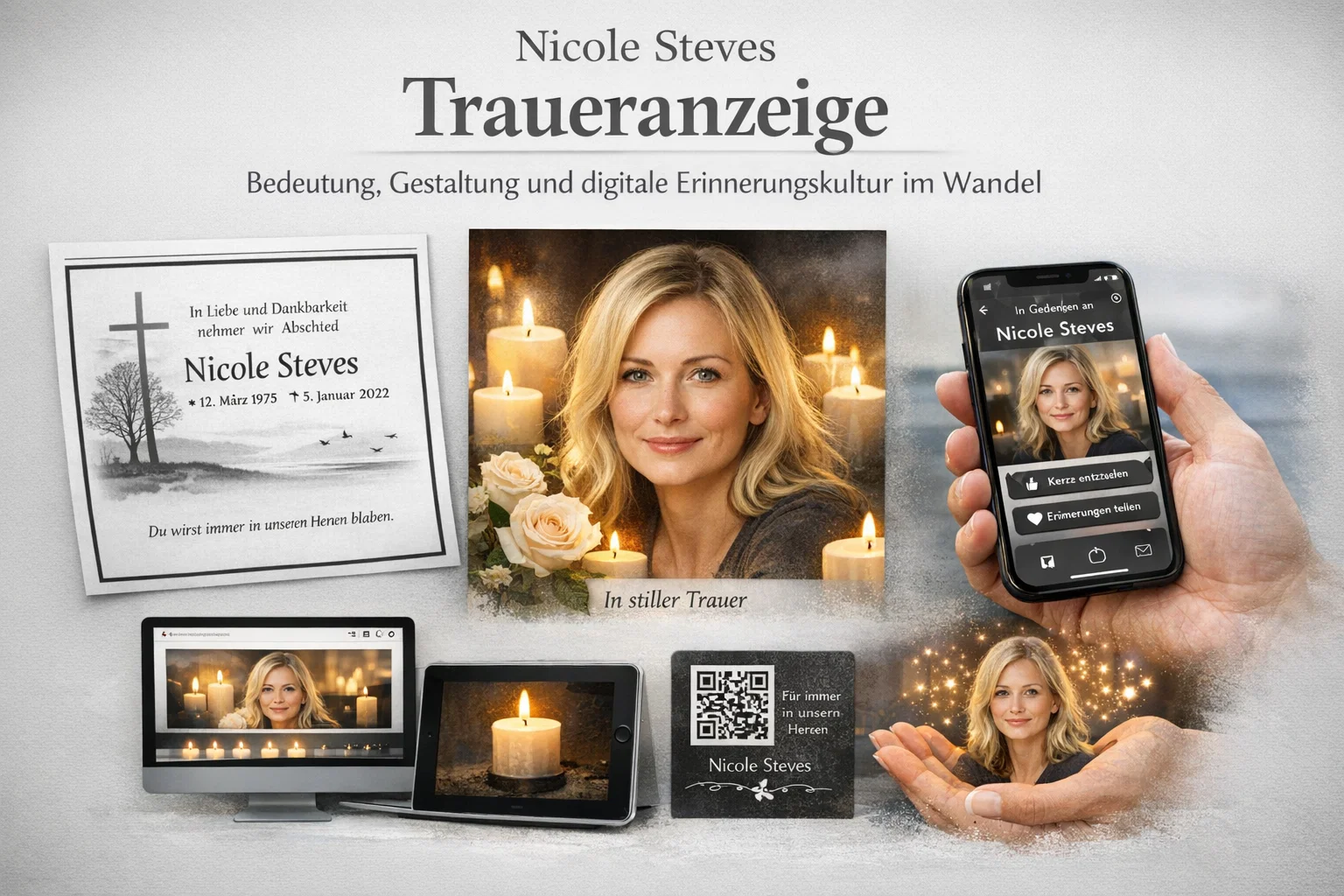Nicole Steves Traueranzeige – Bedeutung, Gestaltung und digitale Erinnerungskultur im Wandel